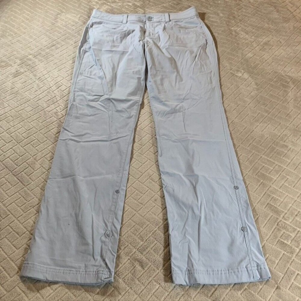 Eddie Bauer Women 12 Tactical Pants Light Blue Convertible Capri Outdoors Hiking